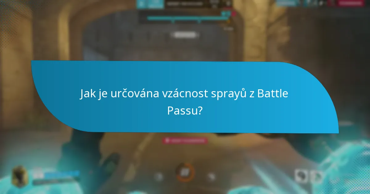 Jak je určována vzácnost sprayů z Battle Passu?